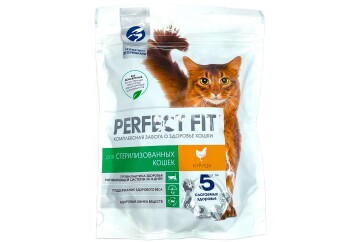 Перфект Фит Корм с курицей 190г м/уп. Германия (для кастрированных котов и стерилизованных кошек)