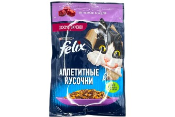 Феликс Корм д/кошек 75г м/уп Россия (Ягненок в желе)