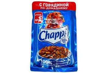 Чаппи Корм д/собак 85г м/уп. Россия (с говядиной по- домашнему)