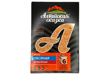 Алтайская Сказка Крупа Овсяная дробленая 5пак*80г Россия