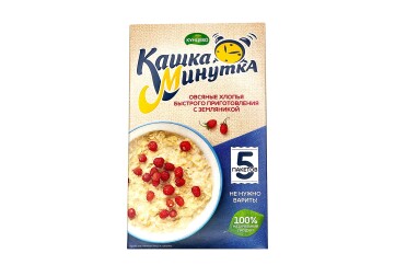 Кашка Минутка Хлопья овсяные 215г к/к Россия (с земляникой)