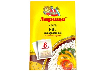 Ларица Крупа Рис круглозерный 8*50г 400г Россия