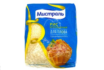 Мистраль Рис круглозёрный для плова традиционного 2кг Россия