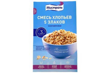 Мистраль Смесь хлопьев 5 злаков 6*40г к/к Россия
