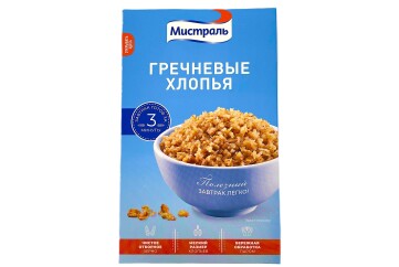 Мистраль Хлопья гречневые 400г к/к Россия
