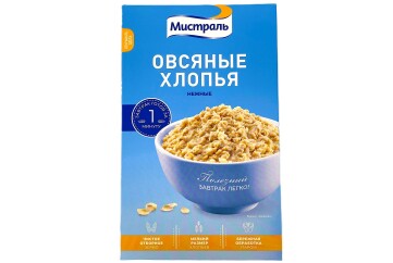 Мистраль Хлопья овсяные нежные 400г к/к Россия
