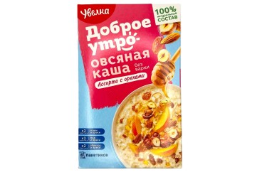 Увелка Каша овсяная ассорти с орехом 240гкор Россия