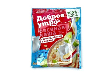 Увелка Каша овсяная молочная с мёдом и орехами 40г Россия