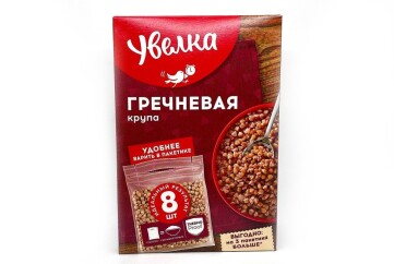 Увелка Крупа Гречневая экстра в пакетиках 8*80г Россия