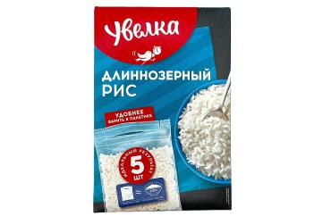 Увелка Рис длиннозерный 5*80г 400г Россия