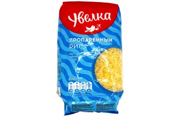 Увелка Рис длиннозерный пропаренный 800г Россия