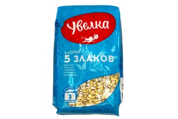 Увелка хлопья 5 злаков 400г Россия