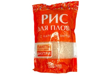 Бахор Крупа Рис для плова с зирой и карри Бахор 700гдой пак Россия