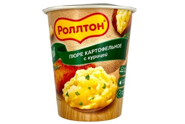 Роллтон Картофельное пюре с курицей 55г стакан Россия