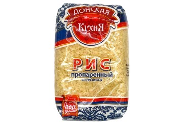 Донская кухня рис шлифованный 800г Россия (Пропаренный)