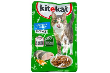 Китекет Корм д/кошек 85г м/уп. Россия (вкусная рыбка в соусе)