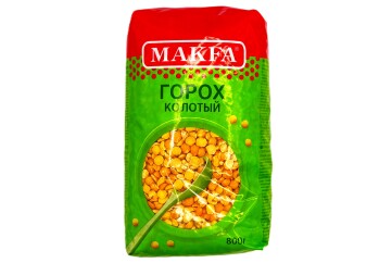 Макфа Крупа Горох колотый 800г Россия