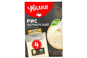 Увелка Рис круглозерный фермерский  4*80г 320г Россия
