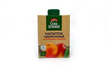 Село зеленое Напиток сывороточный с соком 500мл Россия (апельсин- манго 0%)