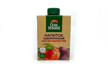 Село зеленое Напиток сывороточный с соком 500мл Россия (персик- маракуйя 0%)