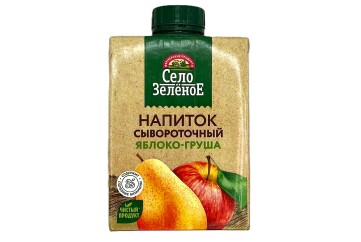 Село зеленое Напиток сывороточный с соком 500мл Россия (яблоко- груша 0%)