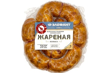 Элефант Колбаса Жареная в/у 1кг Россия