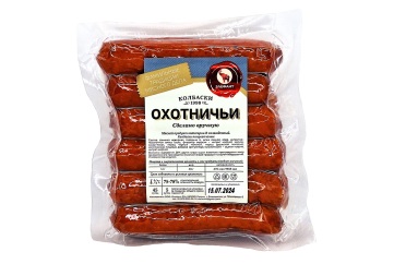 Элефант Колбаски Охотничьи п/к 1кг Россия