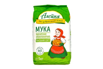 Алейка  Мука пшеничная в/с 1кг Россия