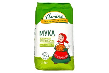 Алейка Мука пшеничная в/с 2кг Россия