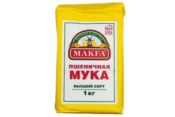 Макфа Мука пшеничная высший сорт 1кг Россия