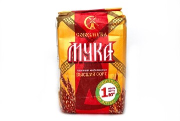 Союзмука Мука высший сорт 1кг Россия
