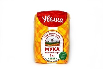 Увелка Мука пшеничная высший сорт 1кг Россия
