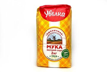 Увелка Мука пшнничная высший сорт 2кг Россия