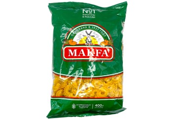 Макфа Макаронные изделия Петушиные гребешки высший сорт 400г Россия