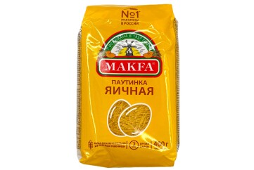 Макфа Макаронные изделия Паутинка яичная 400г Россия