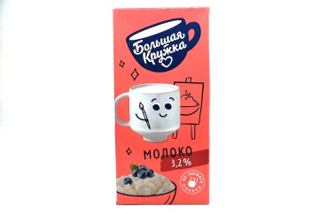 Большая кружка Молоко 3,2% 1980г Россия