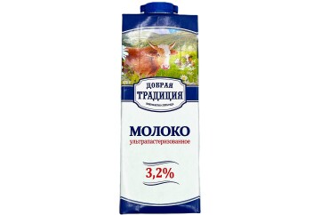 Добрая традиция Молоко ультрапастеризованное 3,2% 1л  ОАО ГМЗ