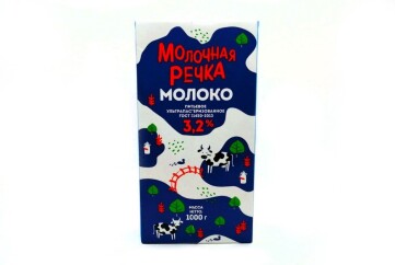 Молочная речка Молоко 3,2% 973мл Россия