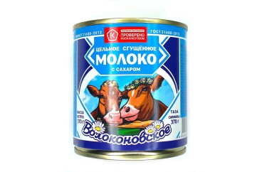Волоконовское молоко Молоко сгущеное с сахаром8,5% 370г Россия