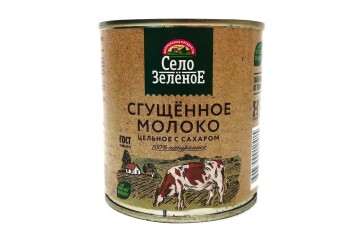 Село зеленое Молоко сгущеное 8,5% 370г ж/б Россия