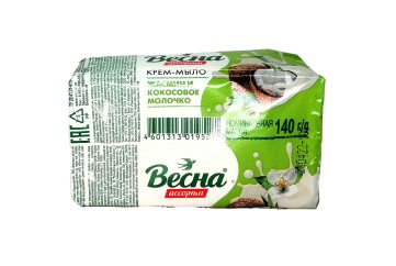 Весна Ассорти Крем-Мыло туалетное Жасмин и Кокосовое молочко140г Россия