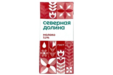 Северная долина Молоко 2,5% 950гр Россия