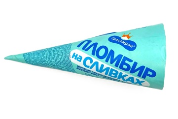 Гроспирон Рожок  Пломбир на сливках 110гр Россия