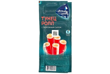 Тунцовые палочки Тунец-ролл 180гр имитация с сыром 1/6шт ТМ Русское море 