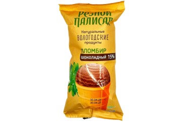 Резной палисад Мороженое пломбир шоколадный 100г Россия