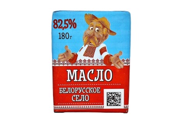Белорусское село Масло сладко- сливочное 82,5% 180г Россия