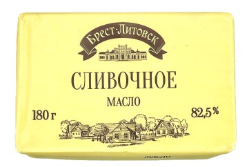 Брест- Литовск Масло сливочное 82,5% 180г пергамент Беларусь