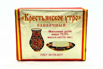 Крестьянское утро Спред растительно- сливочный 72,5% 180г фольга Россия