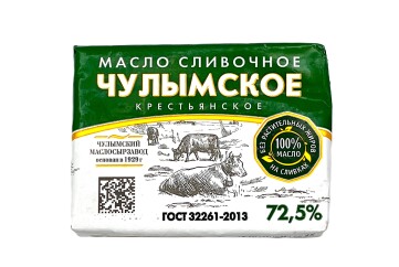 Чулымское Масло сливочное 72,5% 180г Россия