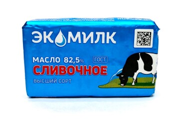 Экомилк Масло Сливочное 82,5% 180г Россия